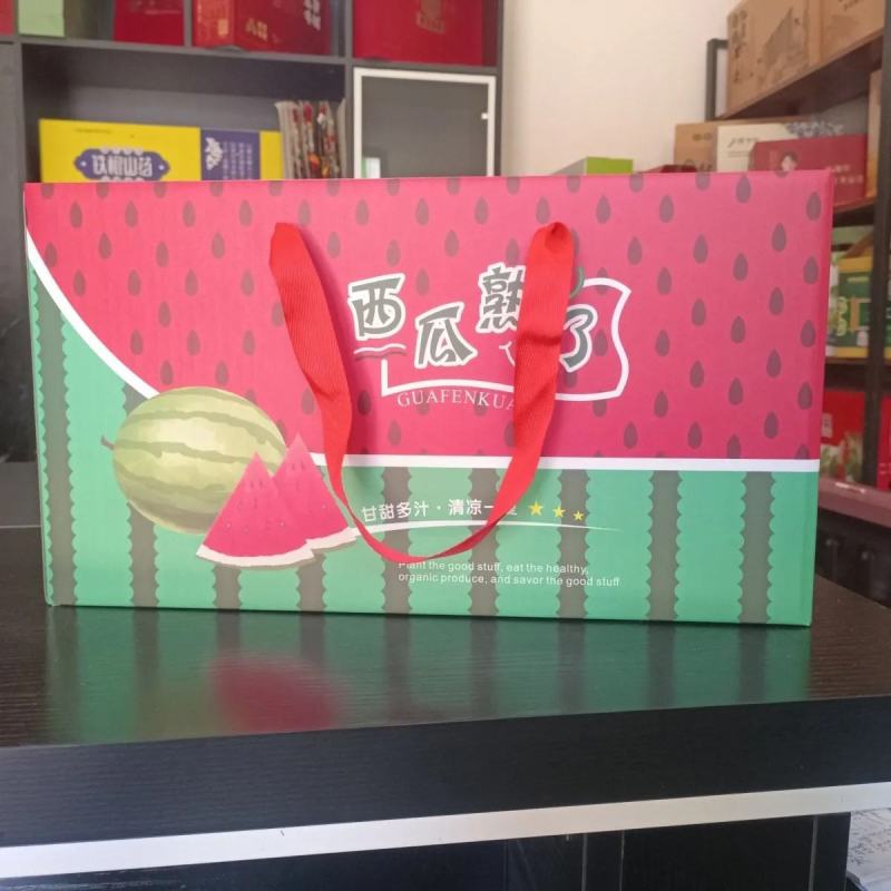 甜瓜箱羊角蜜小白瓜甜瓜水果通用手提礼品盒