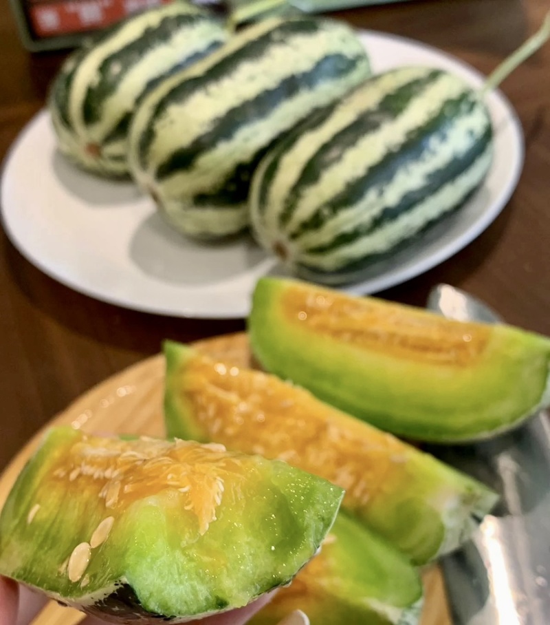 冰糖子甜瓜/羊角蜜/博洋9-61/甜瓜，山东甜瓜潍坊