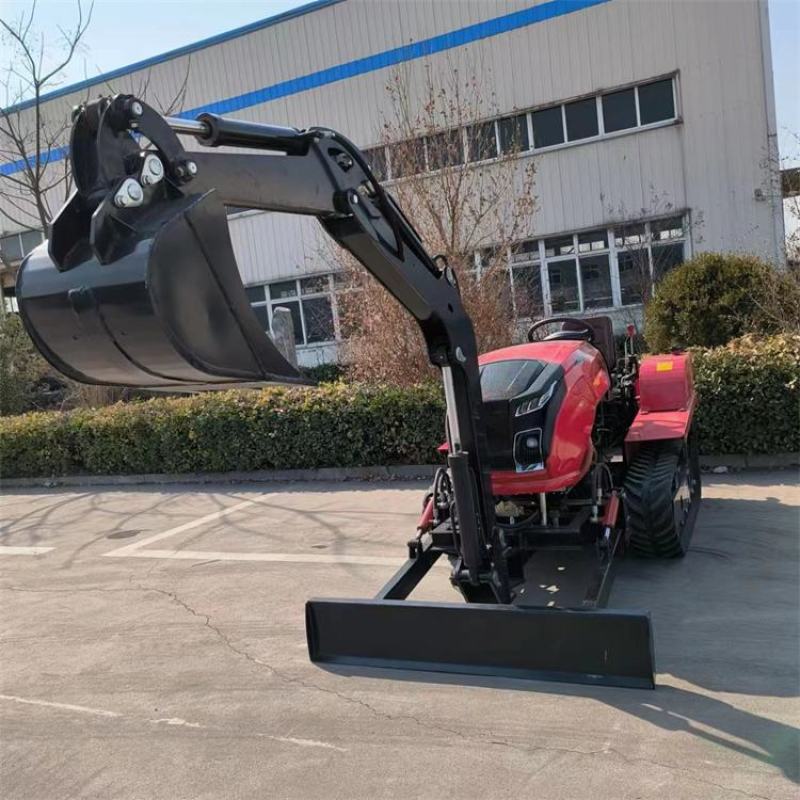 新型一机多用履带拖拉机旋耕机加装挖机