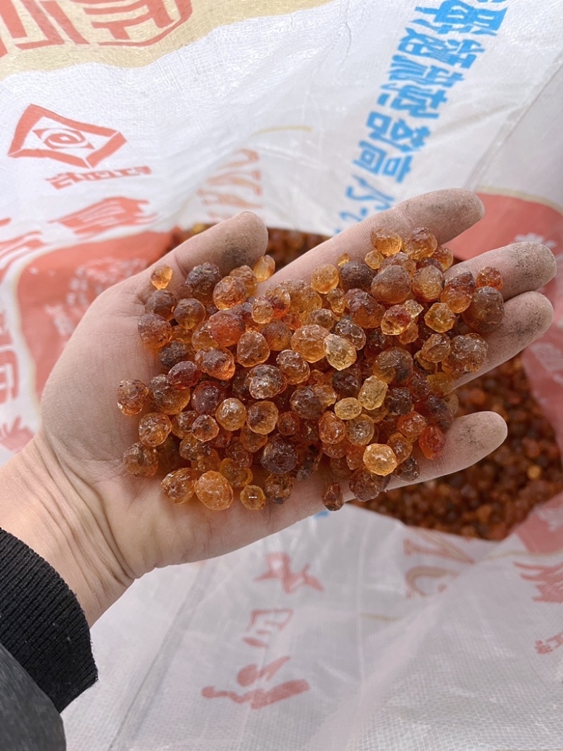机磨水洗桃胶纯黄，黄红，手工精修，产地直供桃花泪