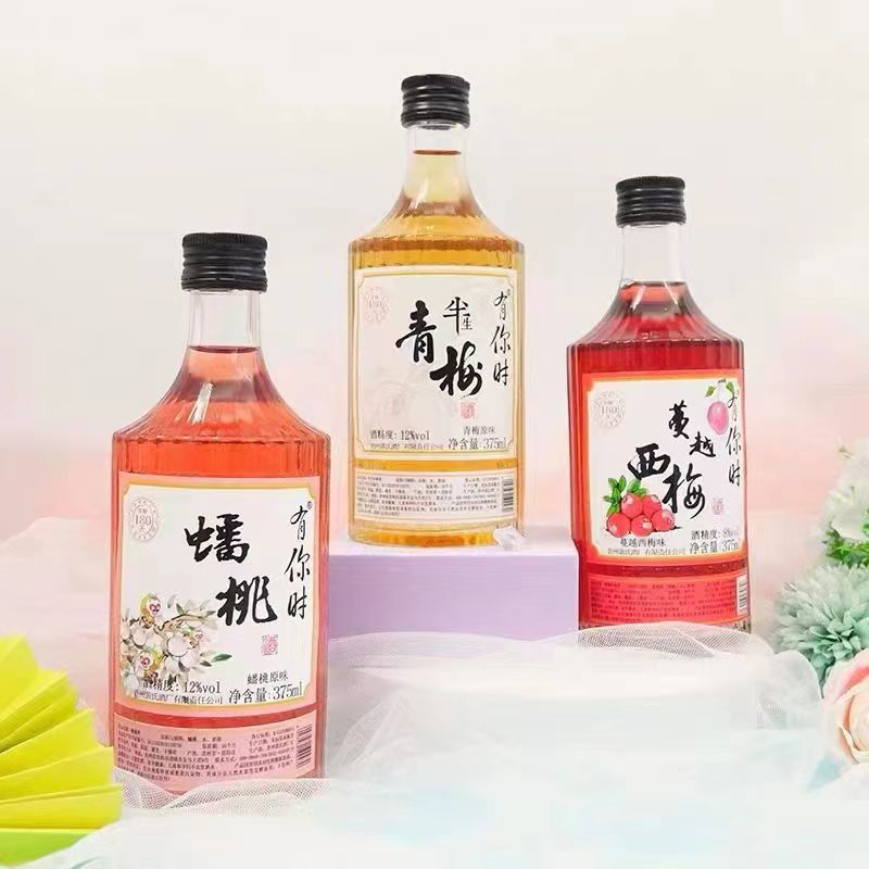 贵州清镇市青梅酒西梅酒蟠桃酒等375ml6种口味！