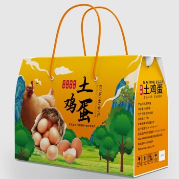 鸡蛋礼盒礼箱标签贴纸免费设计按需印刷印刷