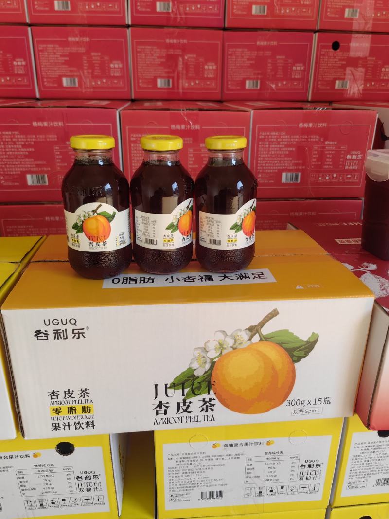 谷利乐杨梅汁玻璃瓶装15瓶一箱