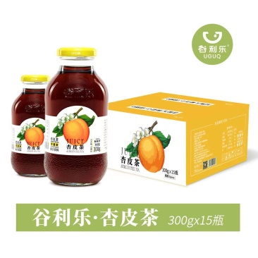 新品杏皮茶谷利乐品牌一箱15瓶玻璃瓶装品质保证