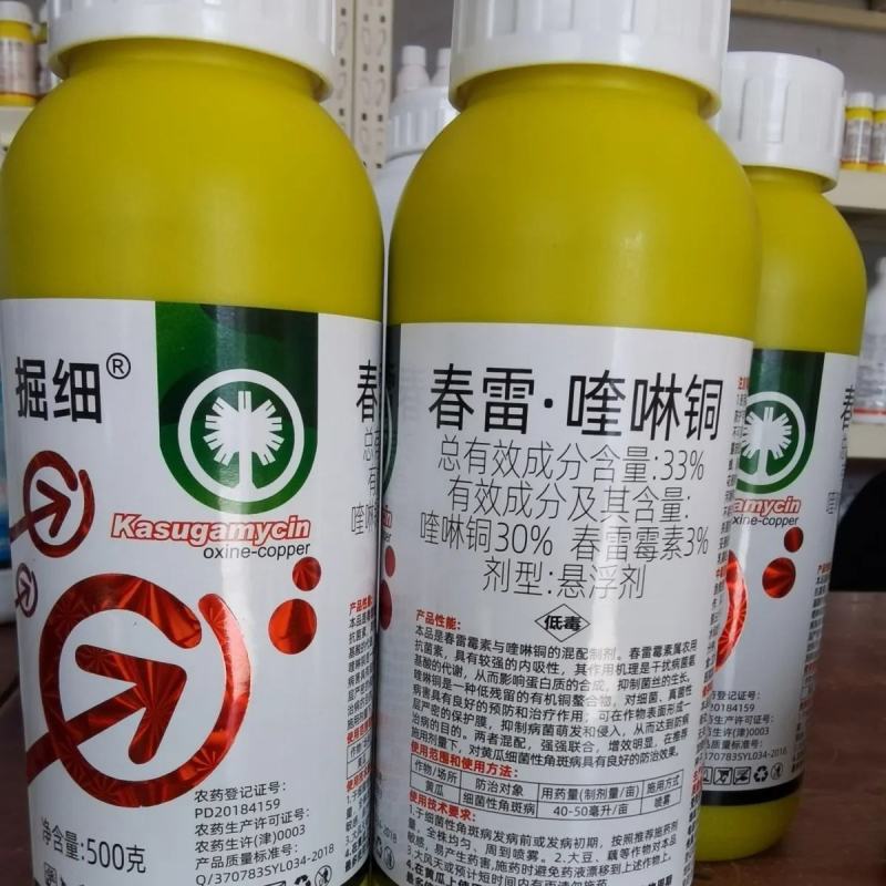 天津汉邦掘细33%春雷喹啉铜黄瓜细菌病害角斑病杀菌剂