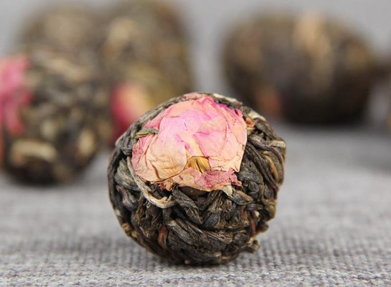 批发手工花草普洱玫瑰花茶龙珠手工普洱小沱茶古树茶纯