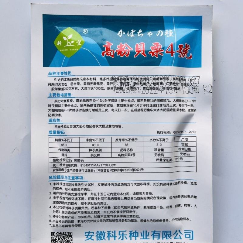 南瓜种子优质贝贝南瓜新品种高粉甜面春秋季大田用种蔬菜种子