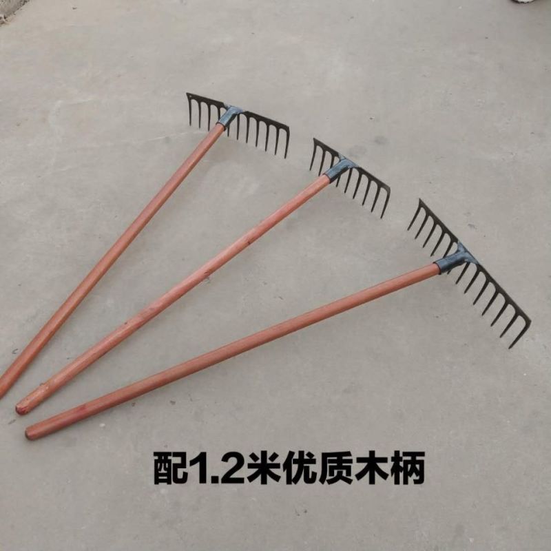 耙子农用工具翻土铁耙钉耙锄头平地搂草搂地钢耙子猪八戒九齿