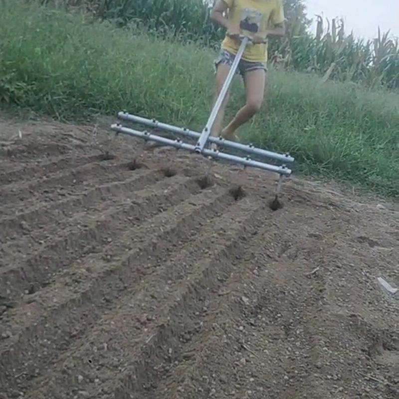 大蒜开沟器农用工具家种菜种植播种机栽蒜机拉沟起小型农业