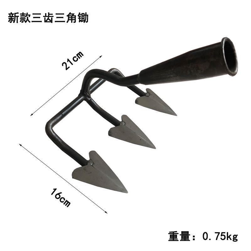 农用全钢锄头多功能松土耙子家用除草锄头开荒翻土神器三四五