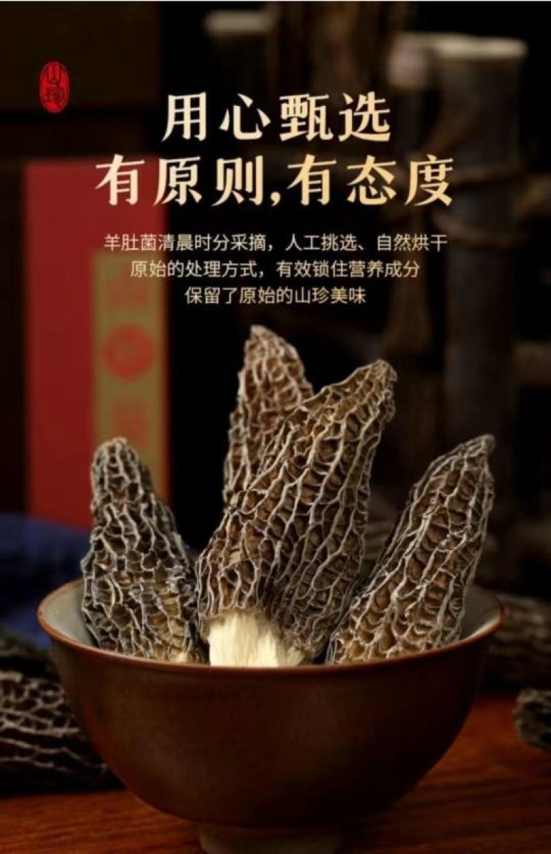 大别山区产地直销优选羊肚菌干货批发及零售