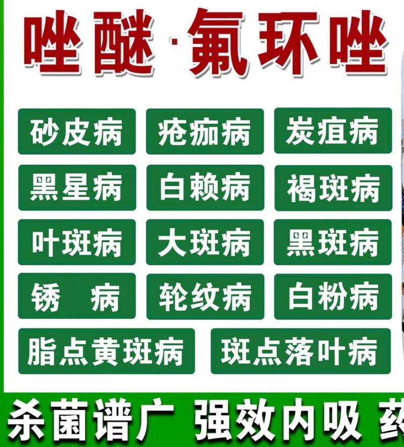 20%唑醚氟环唑！高含量！专打：锈病，白粉，叶斑，赤霉病