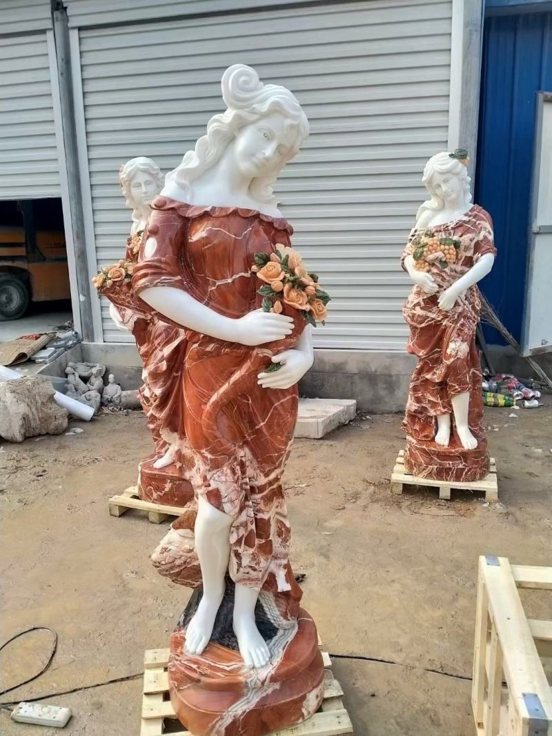 汉白玉材质精雕工艺汉白玉，各种尺寸都可以定制