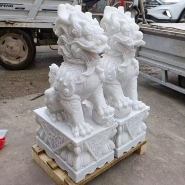汉白玉材质精雕工艺汉白玉，各种尺寸都可以定制