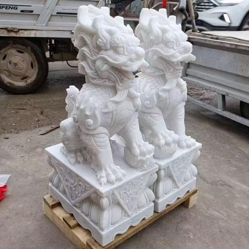 汉白玉材质精雕工艺汉白玉，各种尺寸都可以定制