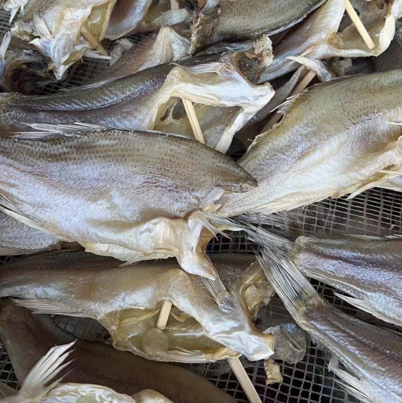 淡水鲈鱼干地摊深海鲈鱼干去头无头鲈鱼干鲈鱼肉大号鲈鱼