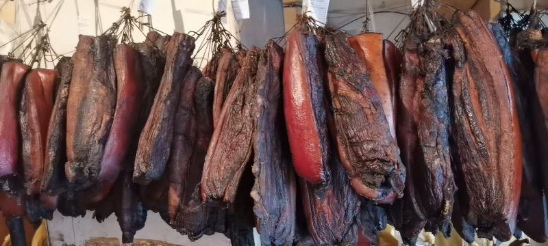 黑前腿腊肉湖南烟熏腊肉酒店餐饮湖南农家特色