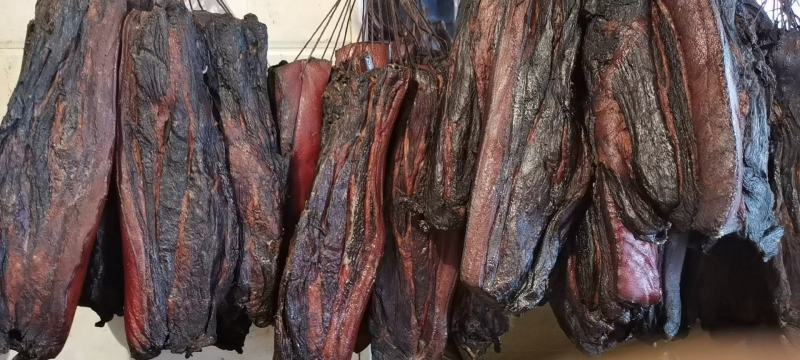 黑前腿腊肉湖南烟熏腊肉酒店餐饮湖南农家特色