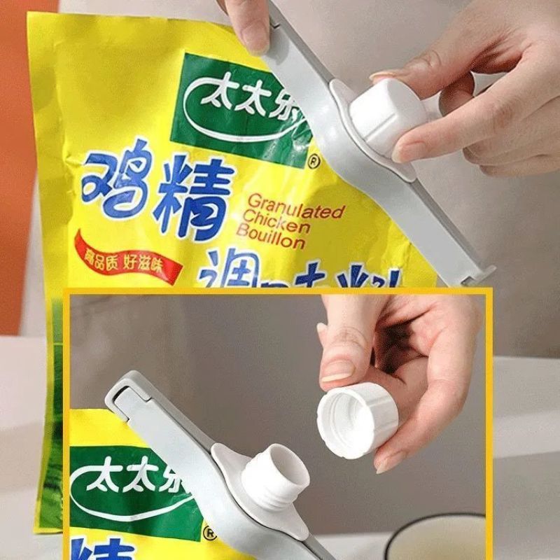 封口夹密封调料袋奶粉袋盐袋封口夹零食封口器食品保鲜夹出料