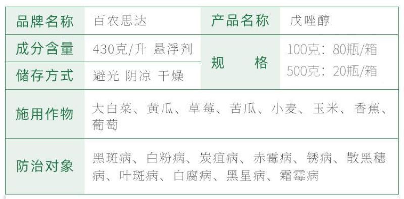 43%戊唑醇杀菌剂小麦白粉病苹果树斑点落叶病杀菌剂农药
