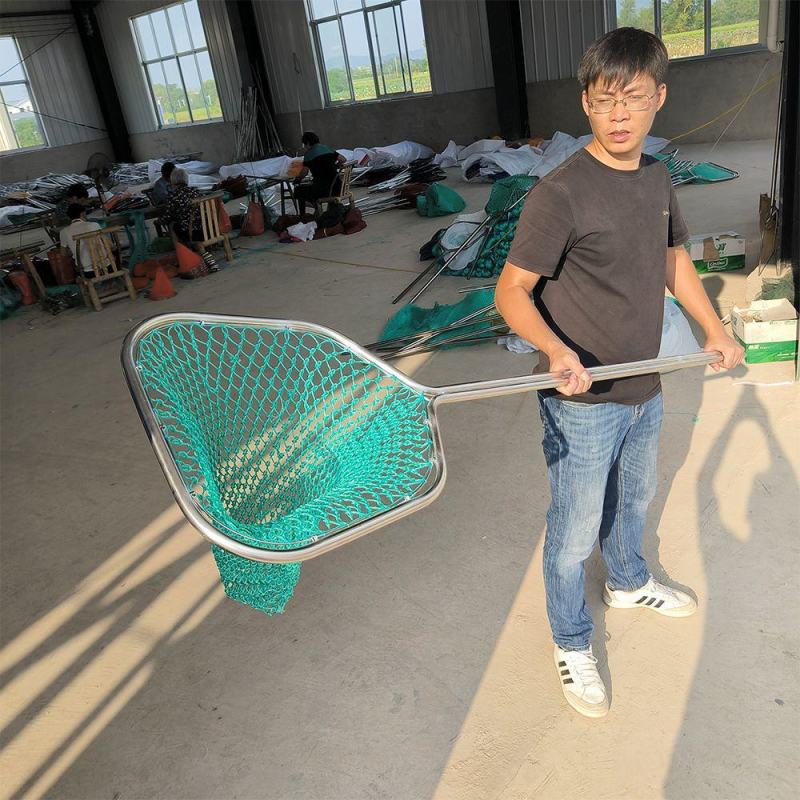 不锈钢抄网捞鱼网渔具一体打鱼网超硬鱼捞海鲜赶海工具网抄捞