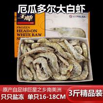 盐冻虾白对虾水冻虾基围虾6盒白对虾盒装净重1.5kg