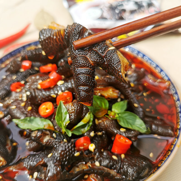 麻辣鸡爪无骨鸡爪红油去骨黑凤爪乌鸡爪鸡脚熟食盐帮菜