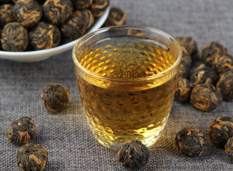 批发云南滇红茶金珠绣球滇红茶功夫红芽金珠茶500g