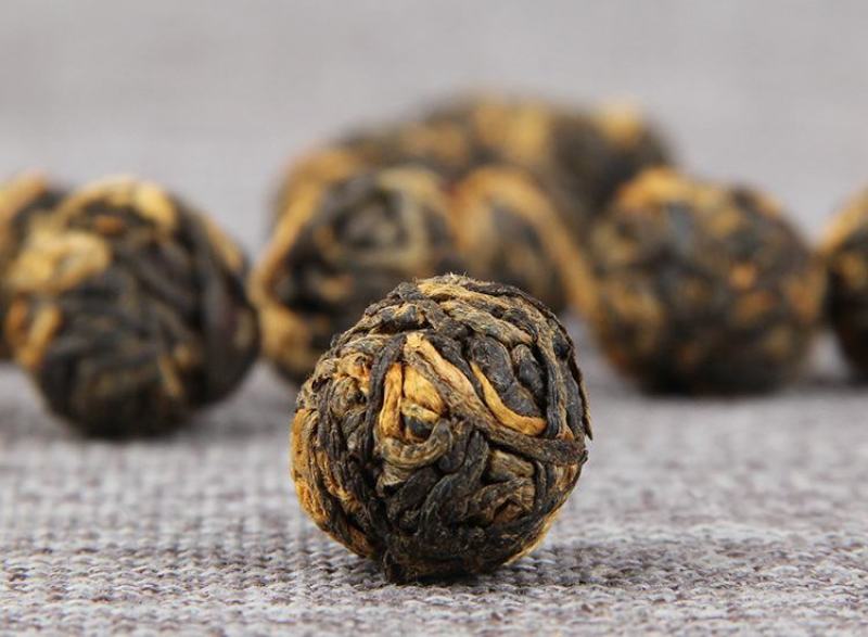 批发云南滇红茶金珠绣球滇红茶功夫红芽金珠茶500g