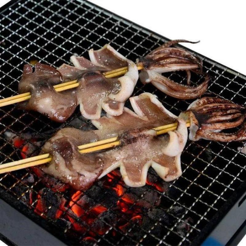 鱿鱼板串铁板大鱿鱼串烧烤板串鱿鱼整条串