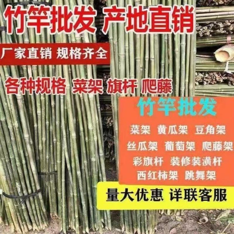 菜园搭架竹竿豆角黄瓜爬藤架园艺篱笆围栏旗杆竹竿瓜果爬藤架
