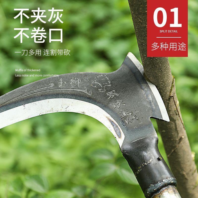 高锰钢双砍镰刀斧头砍柴砍树割草弯刀农用工具大全除草神器