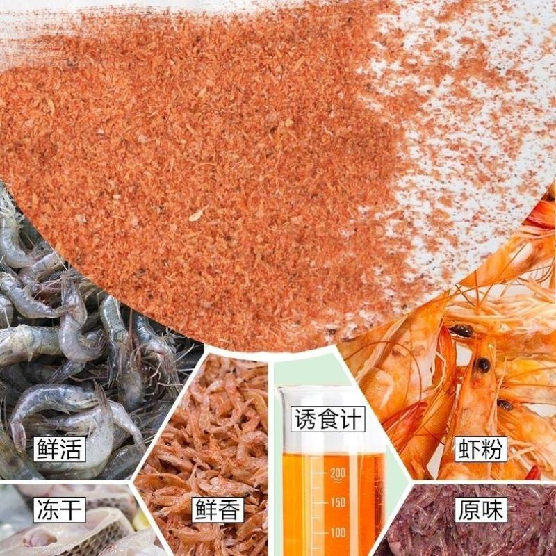 纯虾粉浓腥鱼饵料南极磷虾粉野钓鲫鱼鲤鱼饵料钓鱼小药鱼饵
