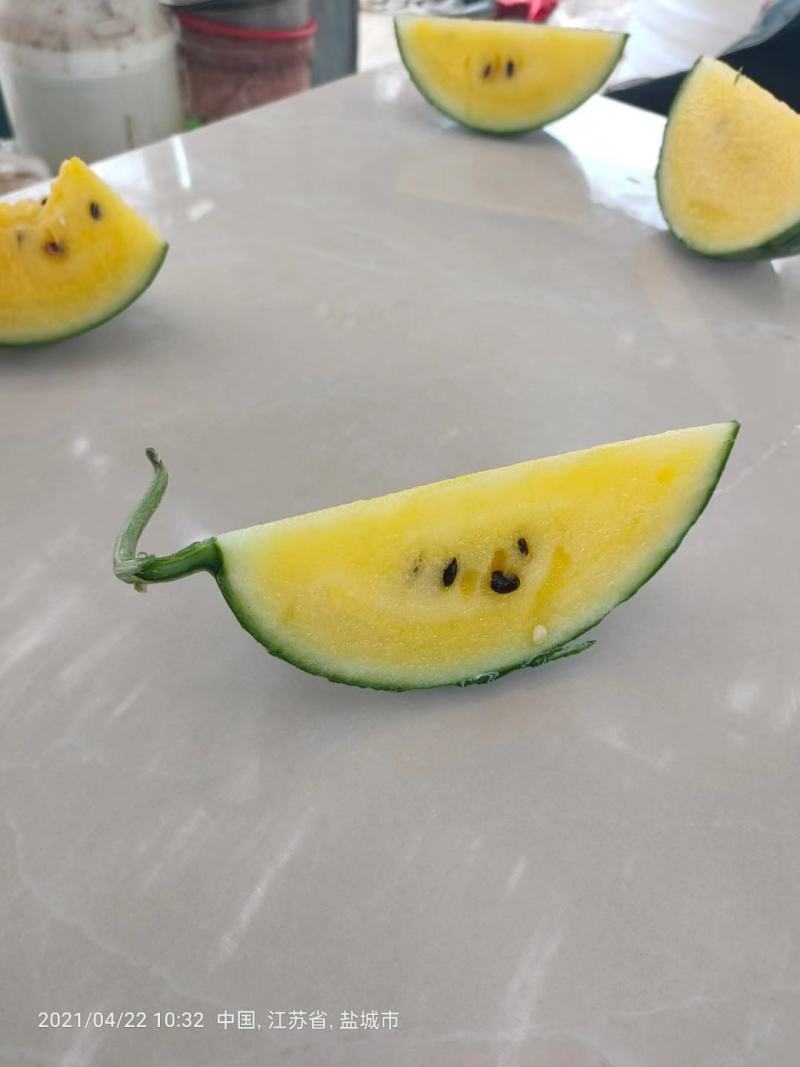 江苏东台精品特小凤西瓜黄心西瓜皮薄多汁，全国发货量大从优