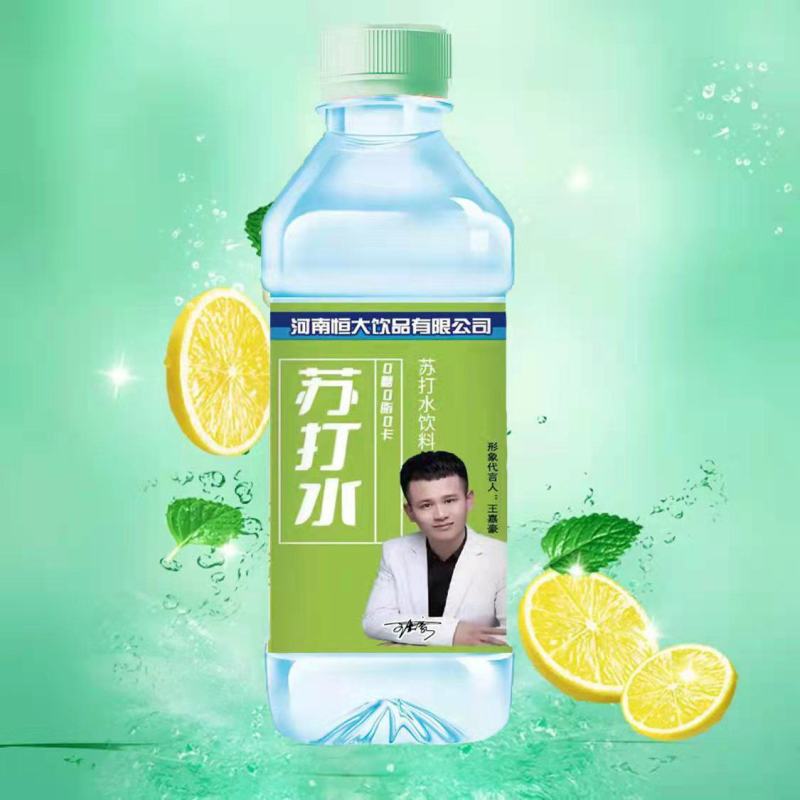 代言人箱装苏打水塑包苏打水包装多样规格多样，厂家一手货源