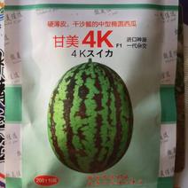甘美4KF1西瓜种子进口种源皮薄含糖量15度耐裂性强易坐