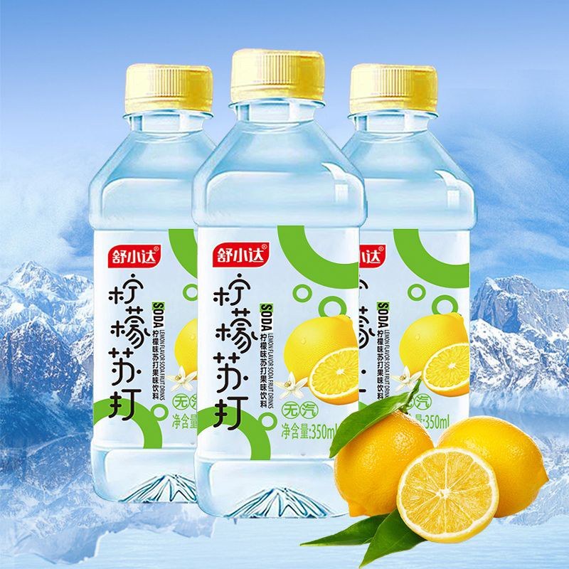 舒小达苏打水350ml×24瓶无糖无气弱碱果味苏打水饮料