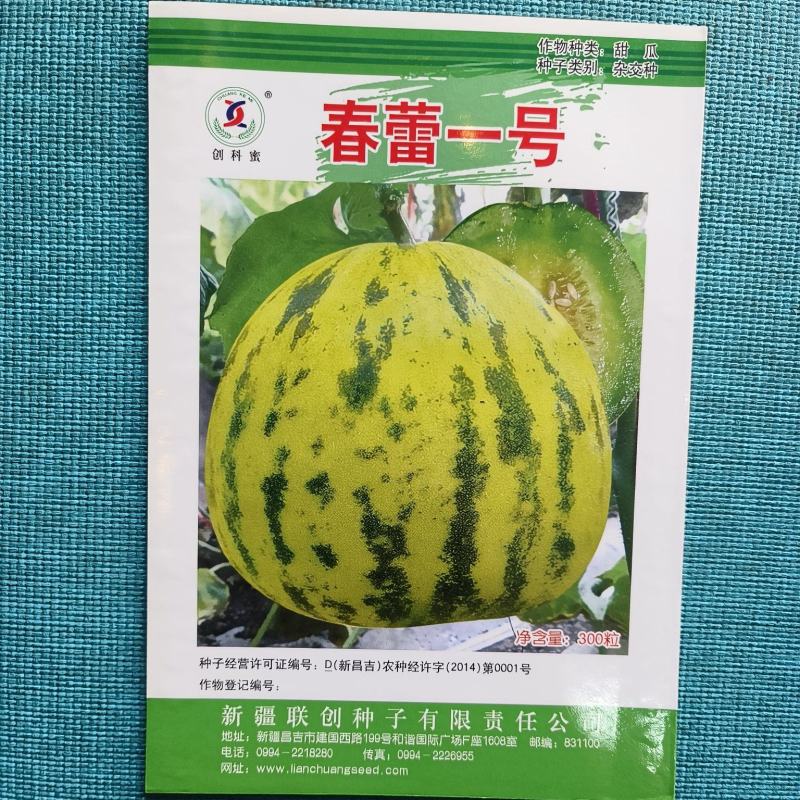 春蕾一号甜瓜种子一代杂交种子果肉绿色亩产4500公斤