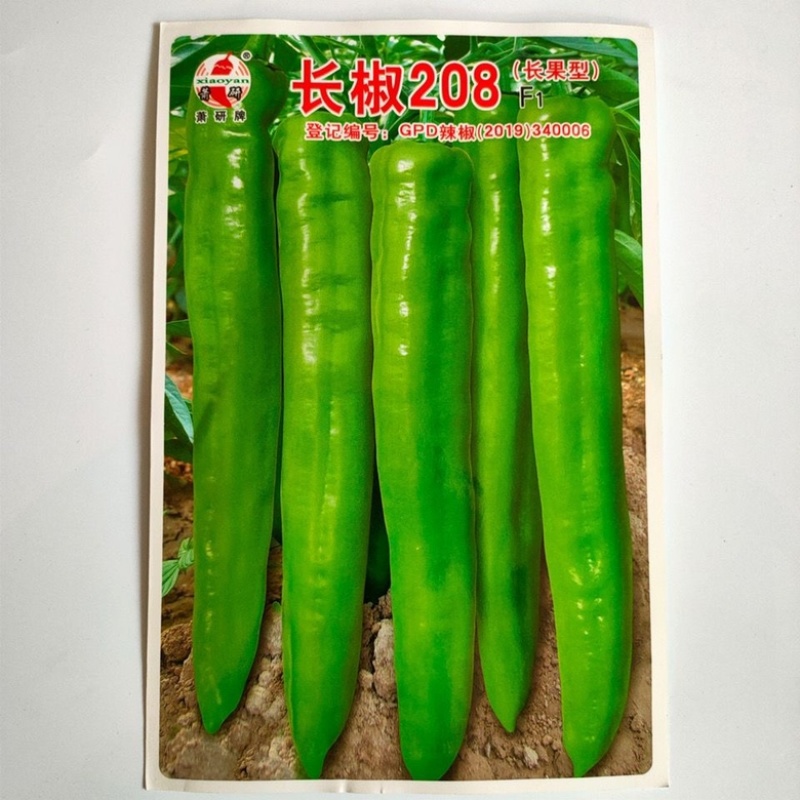 辣椒籽长椒209特长尖椒蔬菜种子高产抗病四季黄绿皮牛角椒