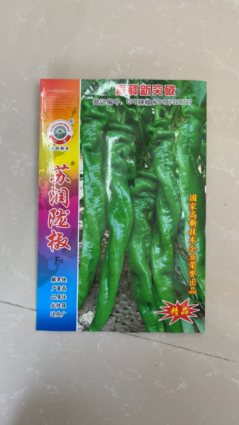 热销陇椒螺丝椒辣椒种子高端品种辣度高耐低温能力强挂果多