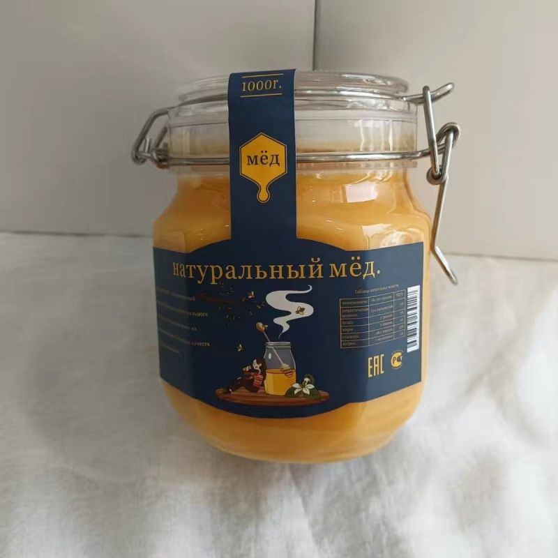 俄罗斯蜂蜜1000克原装百花黄柏蜂蜜蒲公英俄罗斯椴树蜜进