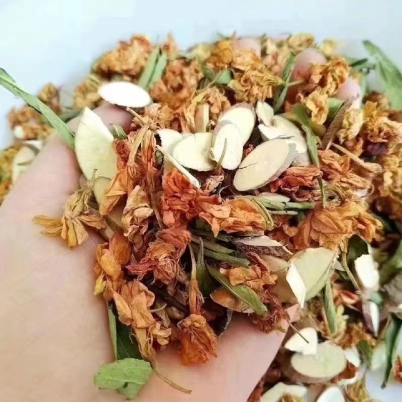 八宝茶展会地摊八宝茶花茶金龙茶