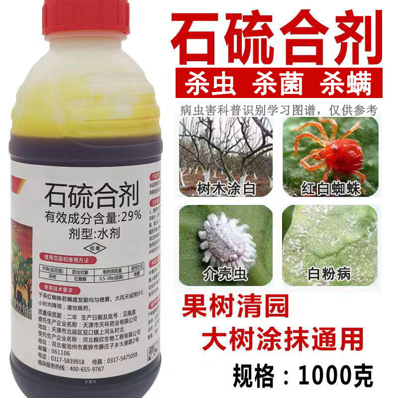 石硫合剂果树清园专用农药杀红蜘蛛杀菌剂杀虫剂园林清园剂