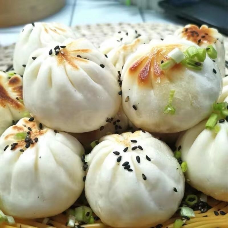 3斤65个蒸煎包酱肉风味小笼包鲜肉包子早餐方便快捷蒸煎包