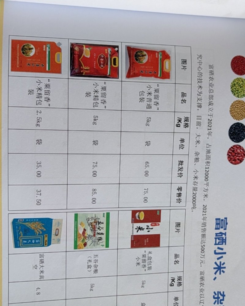 小米大米杂粮辣椒制品白面