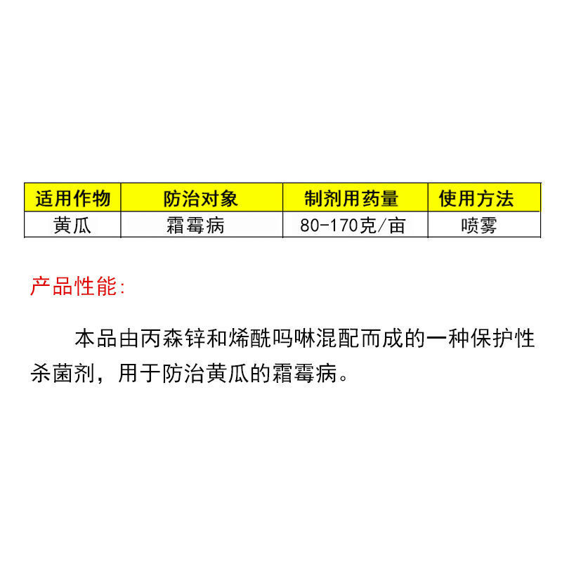利民领酰78%烯酰吗啉丙森锌黄瓜蔬菜霜霉病疫病杀菌剂