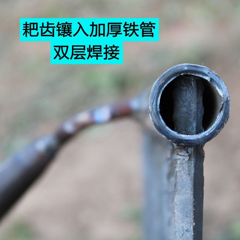 农用钉耙多功能手工锻打搂草松土平地钢扒铁耙子种菜园林九齿