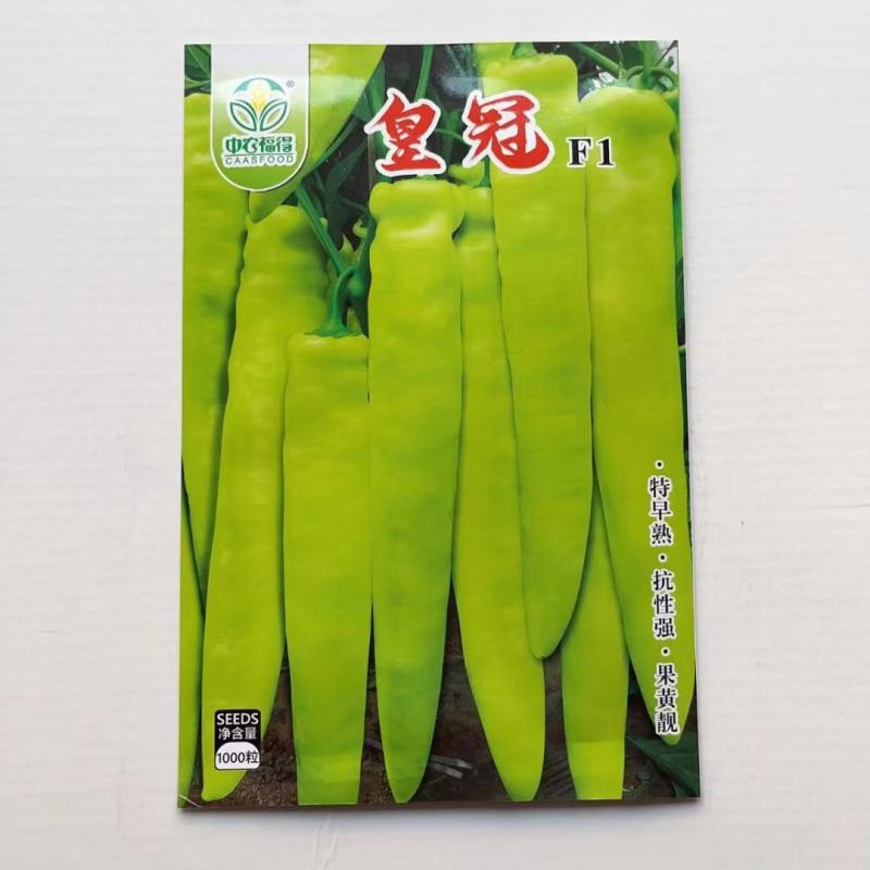 中农福得皇冠辣椒种子黄皮尖椒种子特早熟特长果高产杂交辣椒