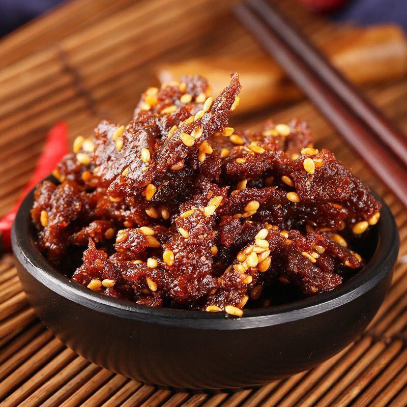 皓浩老妈牛肉辣条牛肉粒辣条麻辣香辣味素食面筋辣条儿时小吃