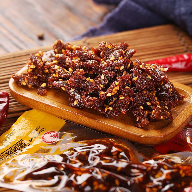 皓浩老妈牛肉辣条牛肉粒辣条麻辣香辣味素食面筋辣条儿时小吃